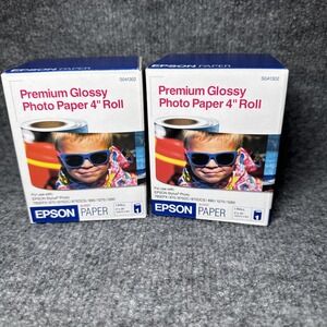 Epson S041302 Premium Glossy Photo Paper 2 Rolls 4" x‎ 26' NEW NIB SEALED